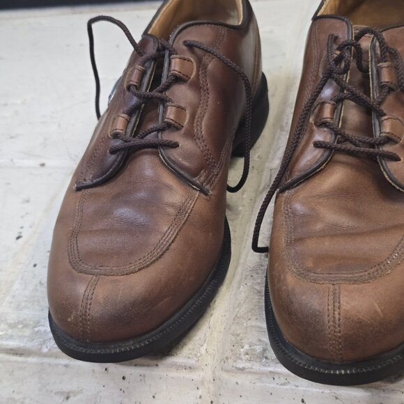 Vintage Used Nike Golf Shoes Leather Brown Mens Size 8.5 - Picture 3 of 13